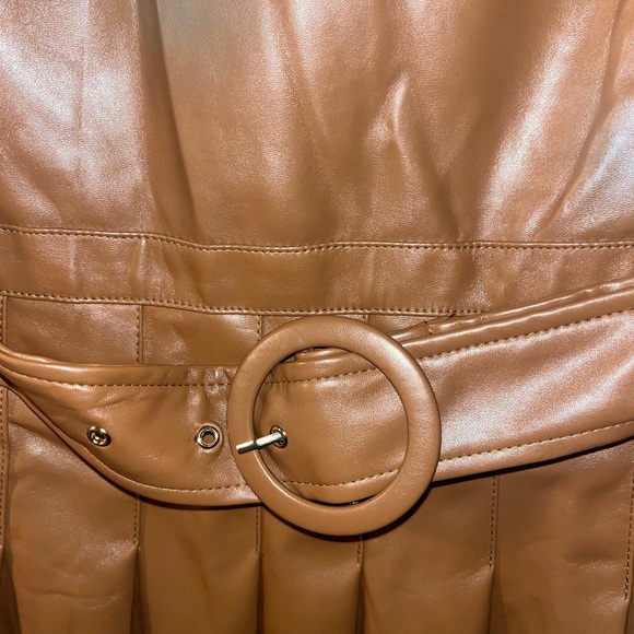Sold- Lost + Wander Faux Vegan Leather Dress Size Large Skater Urban Style - Picture 5 of 6